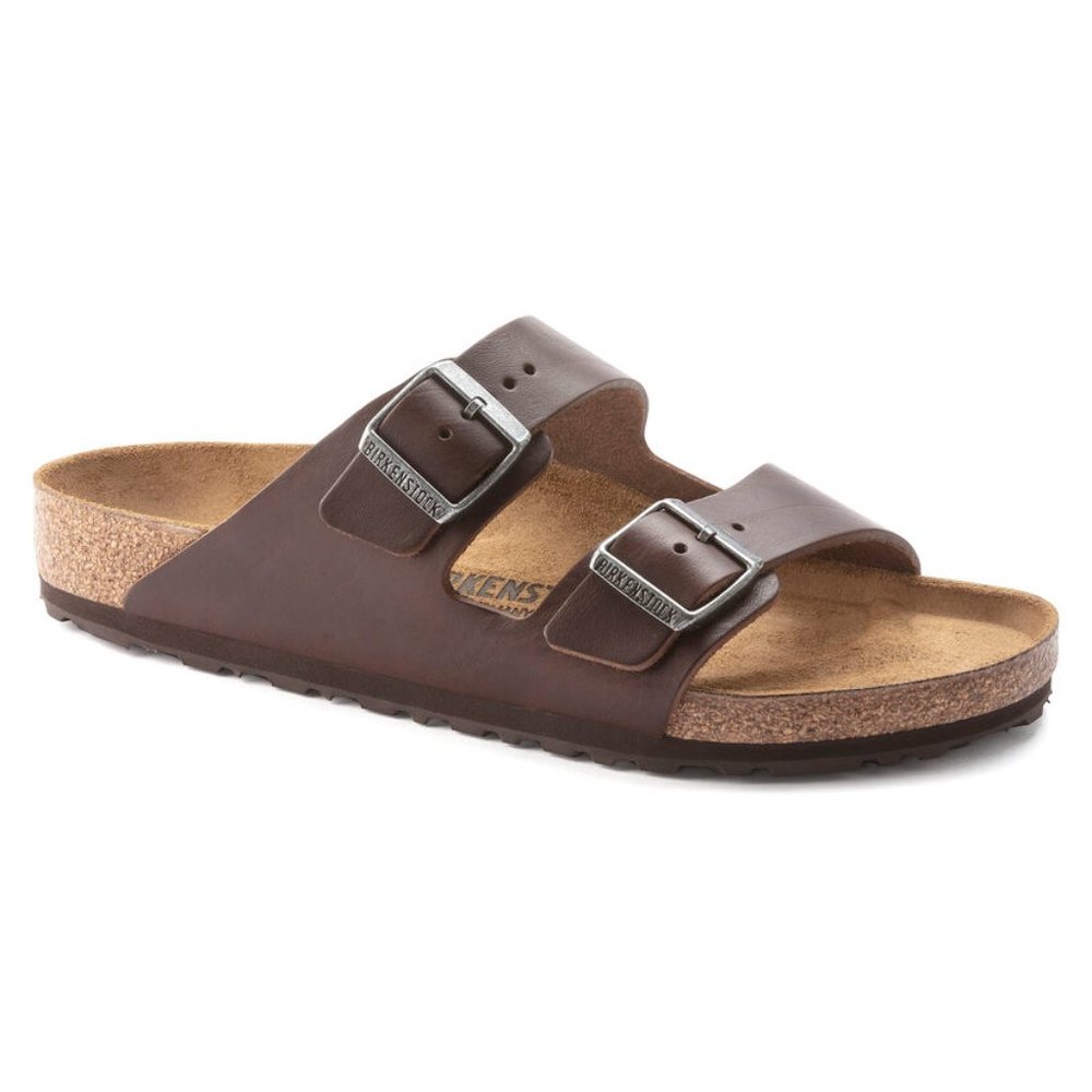 Birkenstocks Brown Leather Two-strap Sandals Unisex